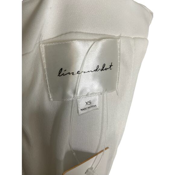 Line and Dot Samara Midi Dress Off Shoulder Puff Formal Bachelorette Bridal XS - Picture 11 of 12